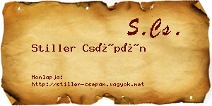 Stiller Csépán névjegykártya